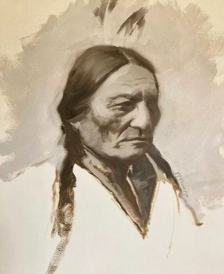 Portrait painting of Sitting Bull